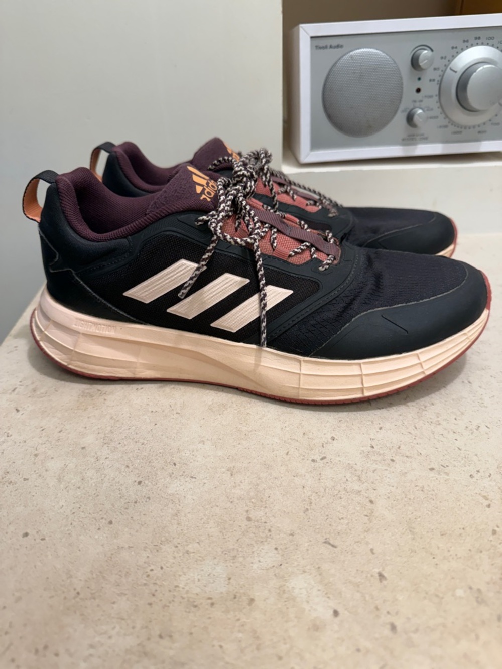 adidas Black and Peach Accent Women's Athletic Sneakers